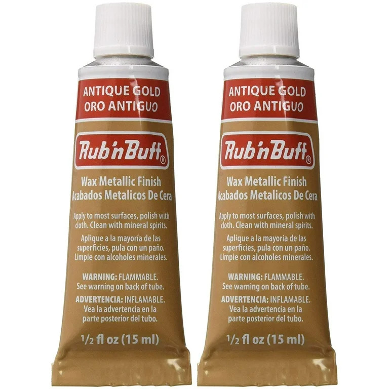 Amaco Rub 'N Buff Wax Metallic Finish, Antique Gold, 0.5-Fluid Ounce, 2 Pack | Walmart (US)