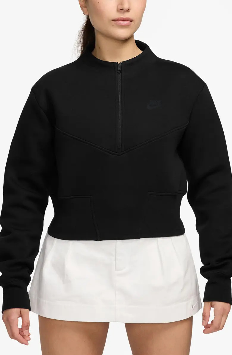 Logo Tech Fleece Quarter-Zip Top | Nordstrom