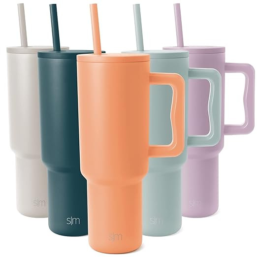 Simple Modern 40 oz Tumbler with Handle and Straw Lid | Insulated Reusable Stainless Steel Water ... | Amazon (US)