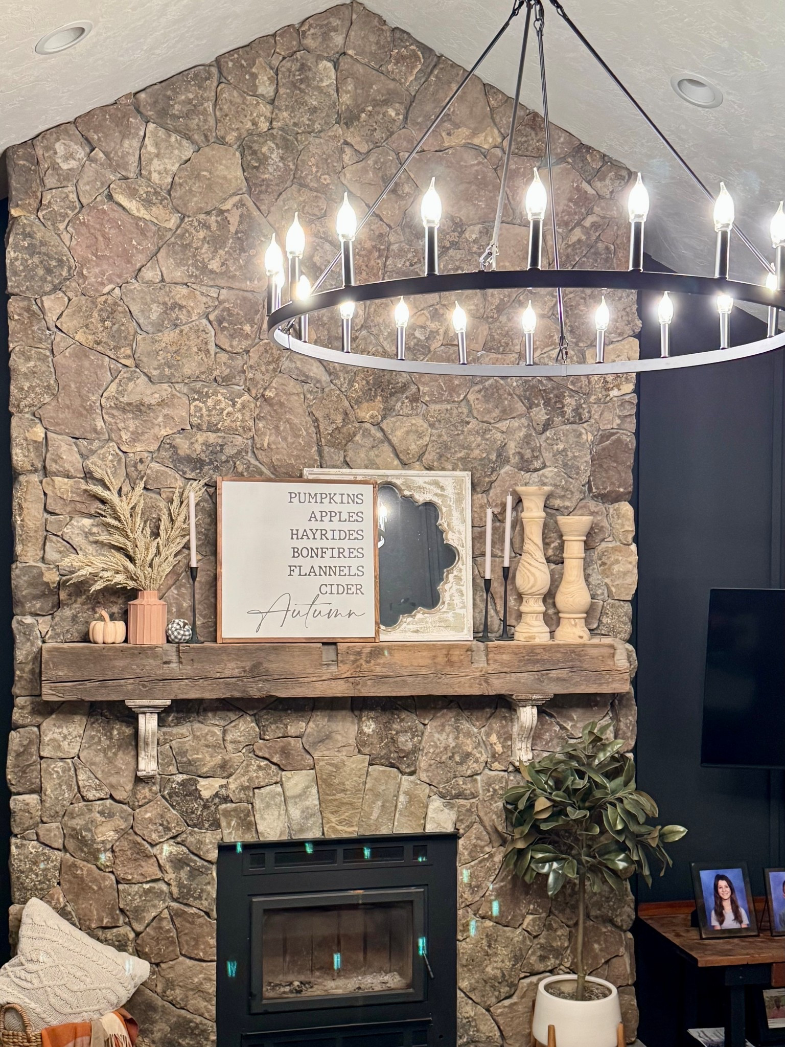 Such an affordable chandelier that makes a grand statement!
Chandelier, black chandelier, wagon chandelier, candelabra, living room light, great room, hanging lights, home decor, black matte, Amazon, affordable 

#LTKHome