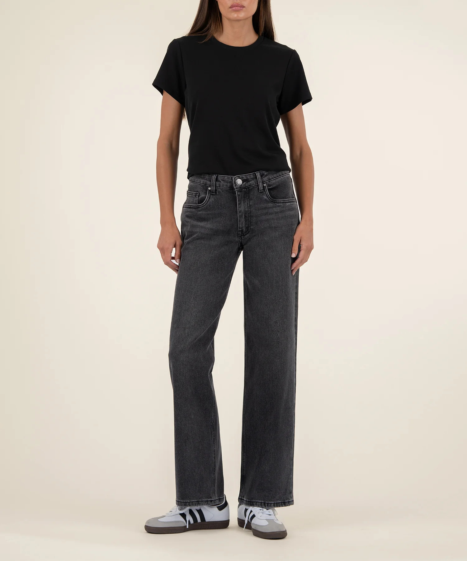 Selena Baggy Low Rise Straight Leg - 00 / Fateful W/Black Base Wash - Kut from the Kloth | Kut From Kloth