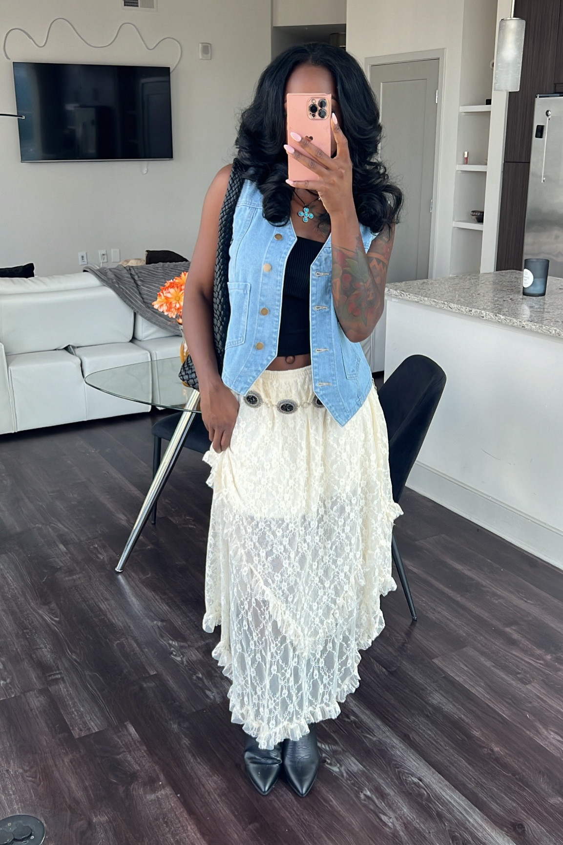 Lace skirts + Cowboy Boots 🫶🏾 

#LTKFindsUnder50 #LTKSeasonal #LTKStyleTip
