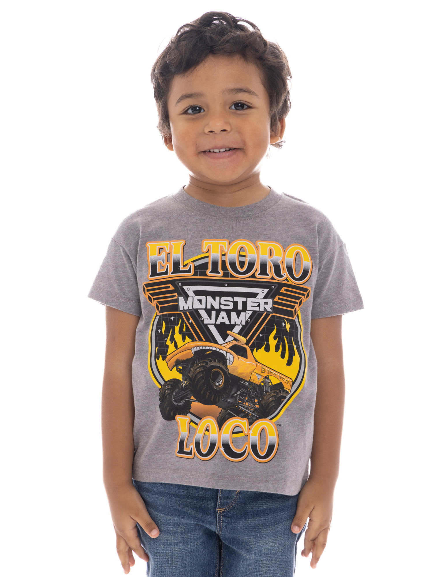 Monster Jam Toddlers’ El Torro Cotton Graphic Tee with Short Sleeves, Sizes 12M-5T | Walmart (US)