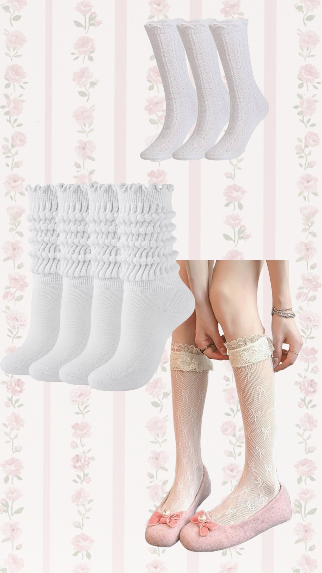 Wanted to find some cute ruffle socks to peek out of our rain boots this year 🤍 This is what I ordered!