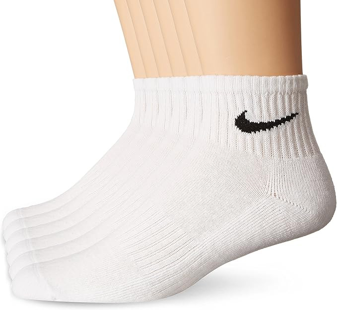 Nike womens Performance Cushion Quarter Socks With Bag (6 Pairs) | Amazon (US)
