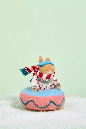 Snow Tubing Bulldog Ornament | Anthropologie (US)