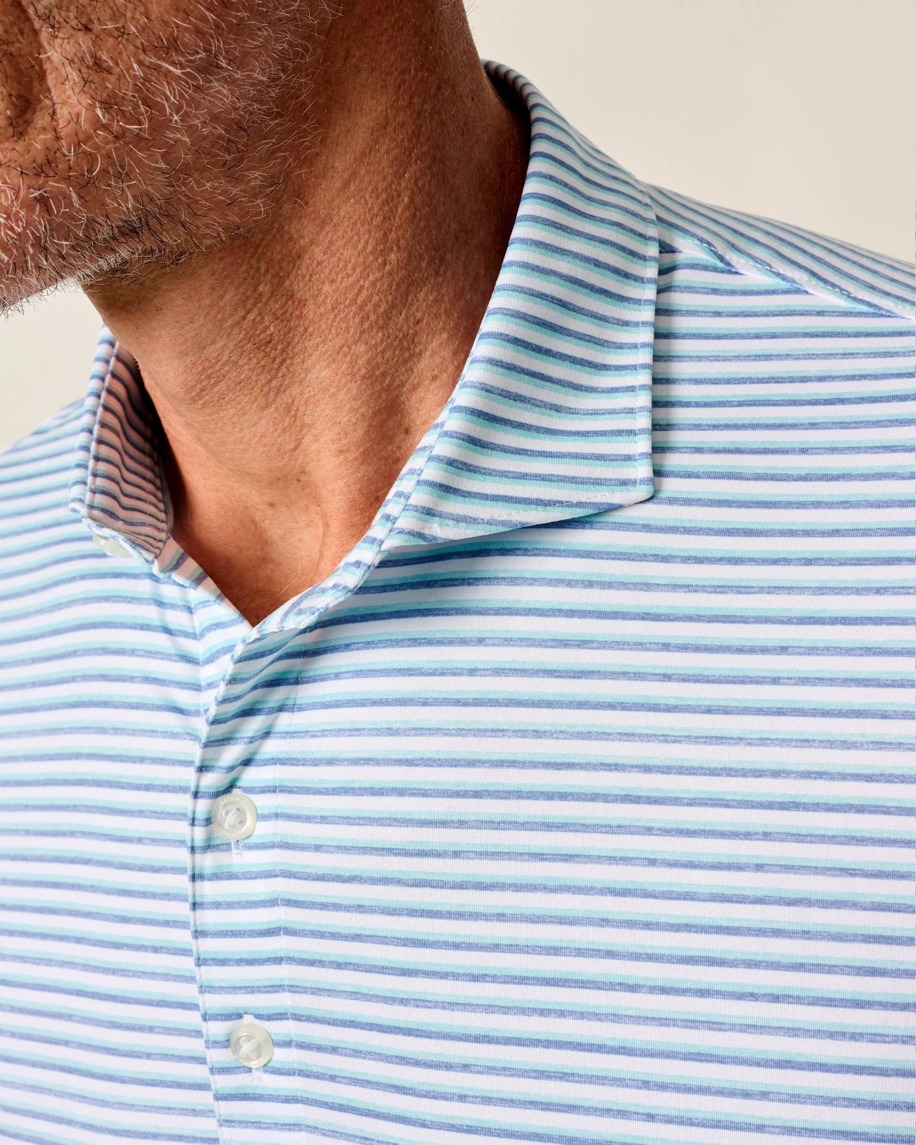 Featherweight Performance Polo - Warwick Stripe | johnnie O