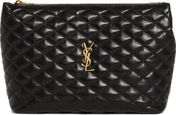 New Gaby Quilted Leather Clutch | Nordstrom