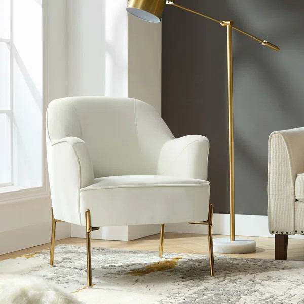 Cleo 26" Wide Contemporary Chair with Recessed Arms | Wayfair North America