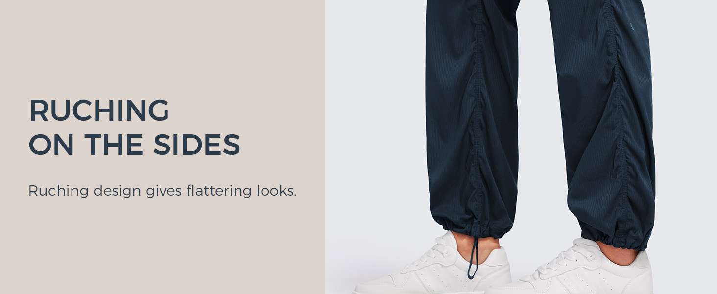 CRZ YOGA Lightweight Workout Pants for Women Casual Ruched Straight Leg Pants Work Gym Athletic P... | Amazon (US)