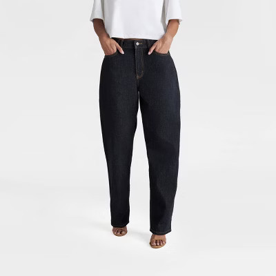 KBB by KAHLANA Women's Mid-Rise Wide Leg 'The Kahlana Jean' - Dark Indigo 00 | Target