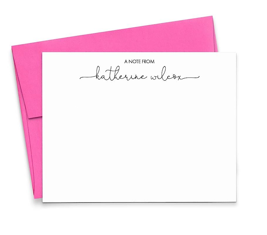 Personalized Stationary for Women, Personalized Stationary Note Cards and Envelope Set, Personali... | Amazon (US)