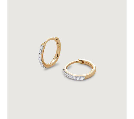 Lab Grown Diamond Huggie Earrings | Monica Vinader (Global)