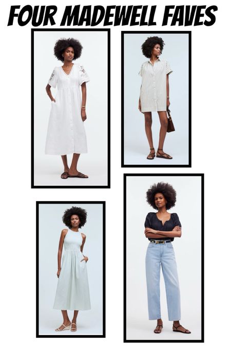 Loving these easy basics from Madewell! The top right shirt dress is such a good summer throw on. I would add a belt (obvie) 

#LTKxMadewell #LTKfindsunder50 #LTKfindsunder100