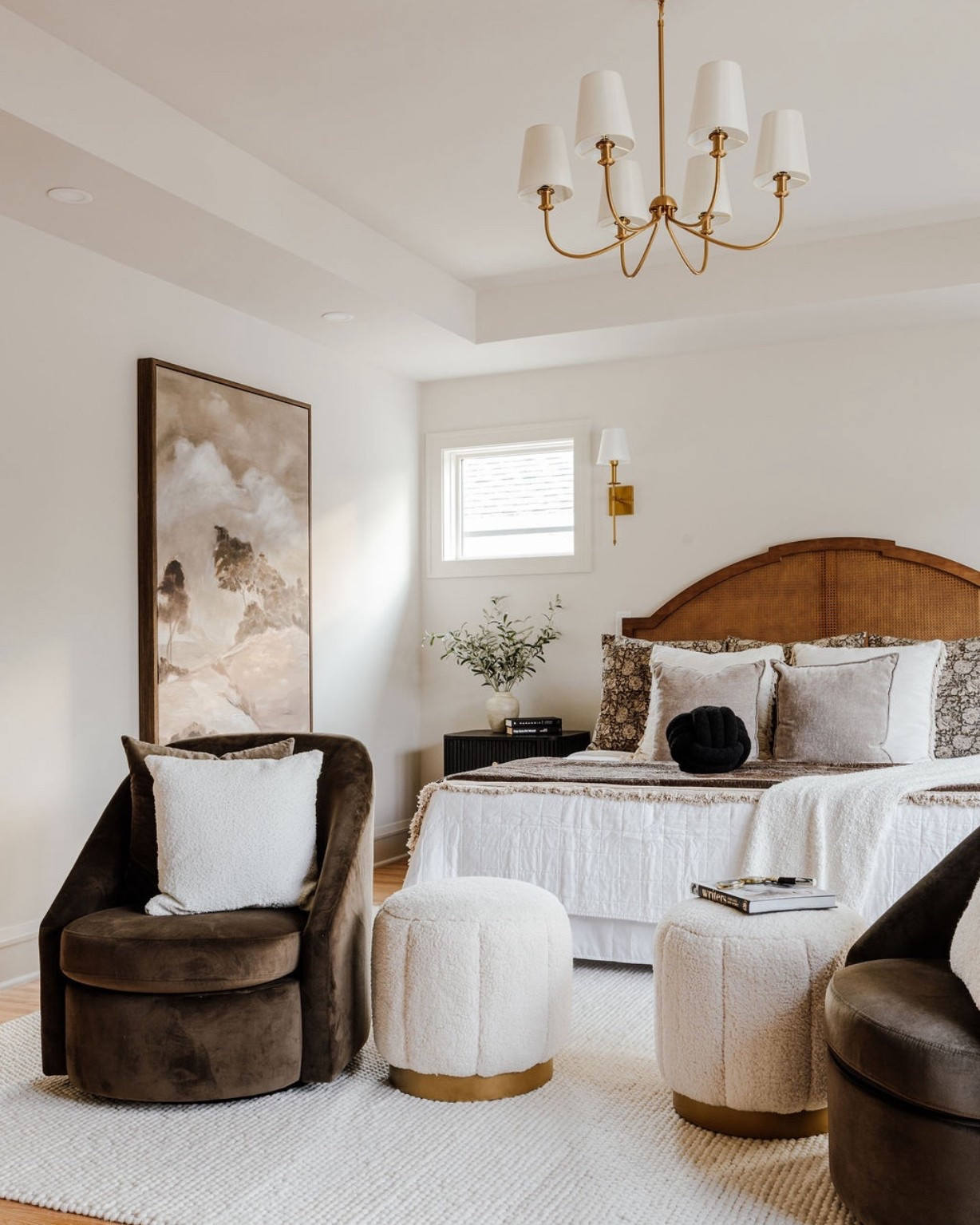 Shop the primary bedroom at the Wellesley Tudor Revival 🌙 