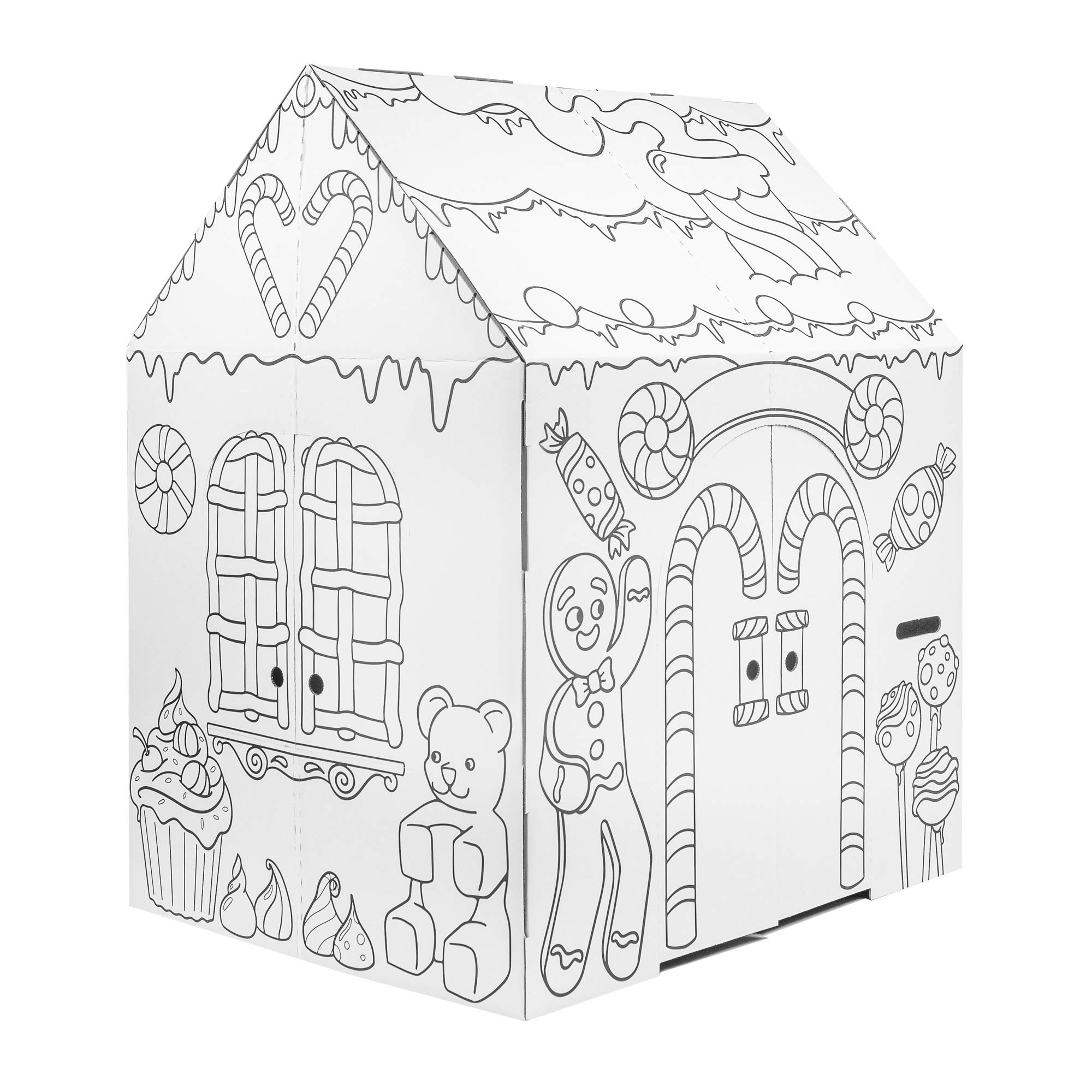 Easy Playhouse Gingerbread House - Kids Art & Craft for Indoor Fun, Color Favorite Holiday Sweets... | Amazon (US)