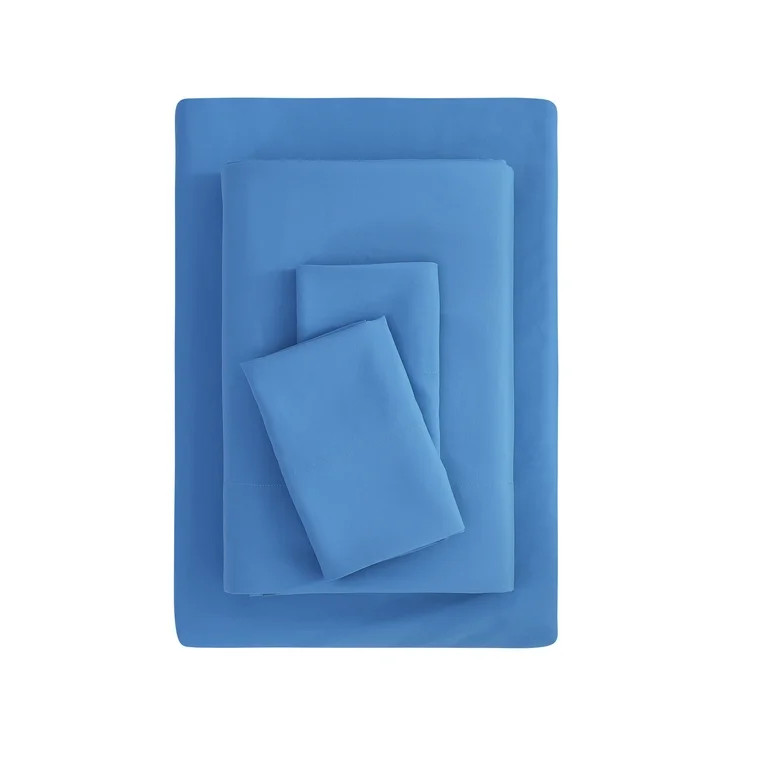 Mainstays by Becky G. & Alejandra 4-Piece Blue Eyes Super Soft Microfiber Bed Sheet Set, Queen | Walmart (US)