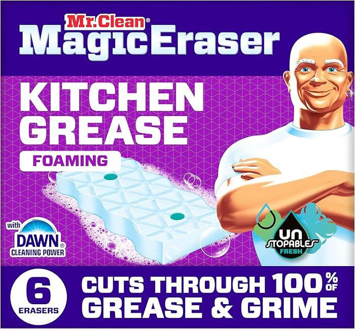 Mr. Clean Magic Eraser Foaming Sponge, Kitchen Grease Eraser, Dawn Cleaning Power, Oven Cleaner, ... | Amazon (US)