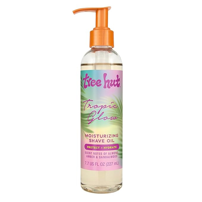 Tree Hut Tropic Glow Moisturizing Shave Oil, Hydrating Gel-to-Oil Formula for a Smooth Shave, War... | Amazon (US)
