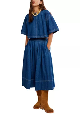 Free People Women's Westley Denim Skirt Set | Belk