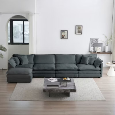 Living Room Modular Sectional Sofa - U Shaped Couch with Ottoman, Seats 5 | Target