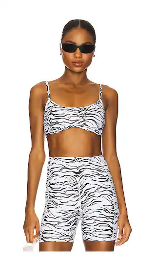 Tiger Monica Sports Bra in White & Black | Revolve Clothing (Global)