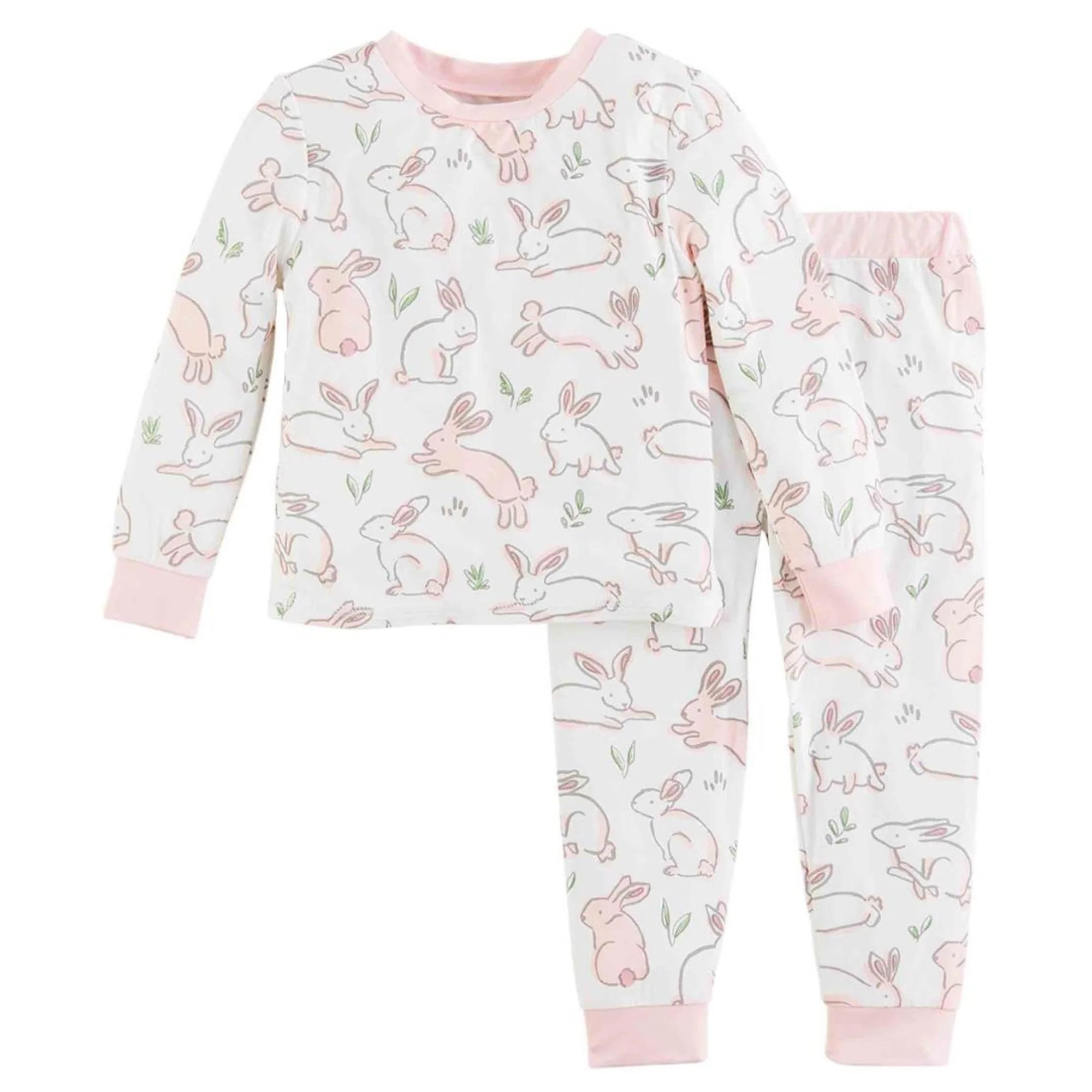 2-Piece Pajama Set, Pink Bunny | SpearmintLOVE