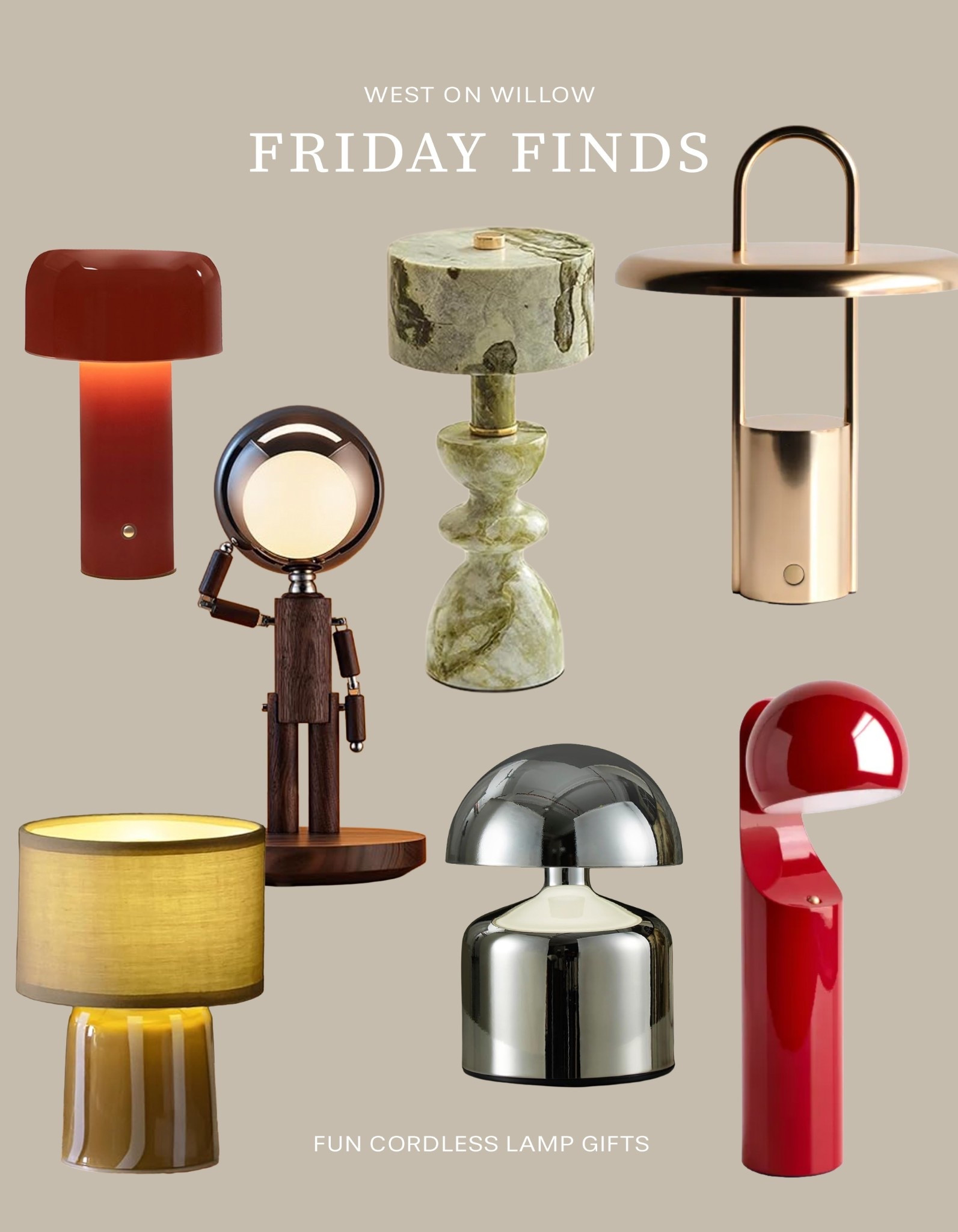 Fun cordless lamp gifts! 🎁 

#LTKGiftGuide #LTKHoliday #LTKHome