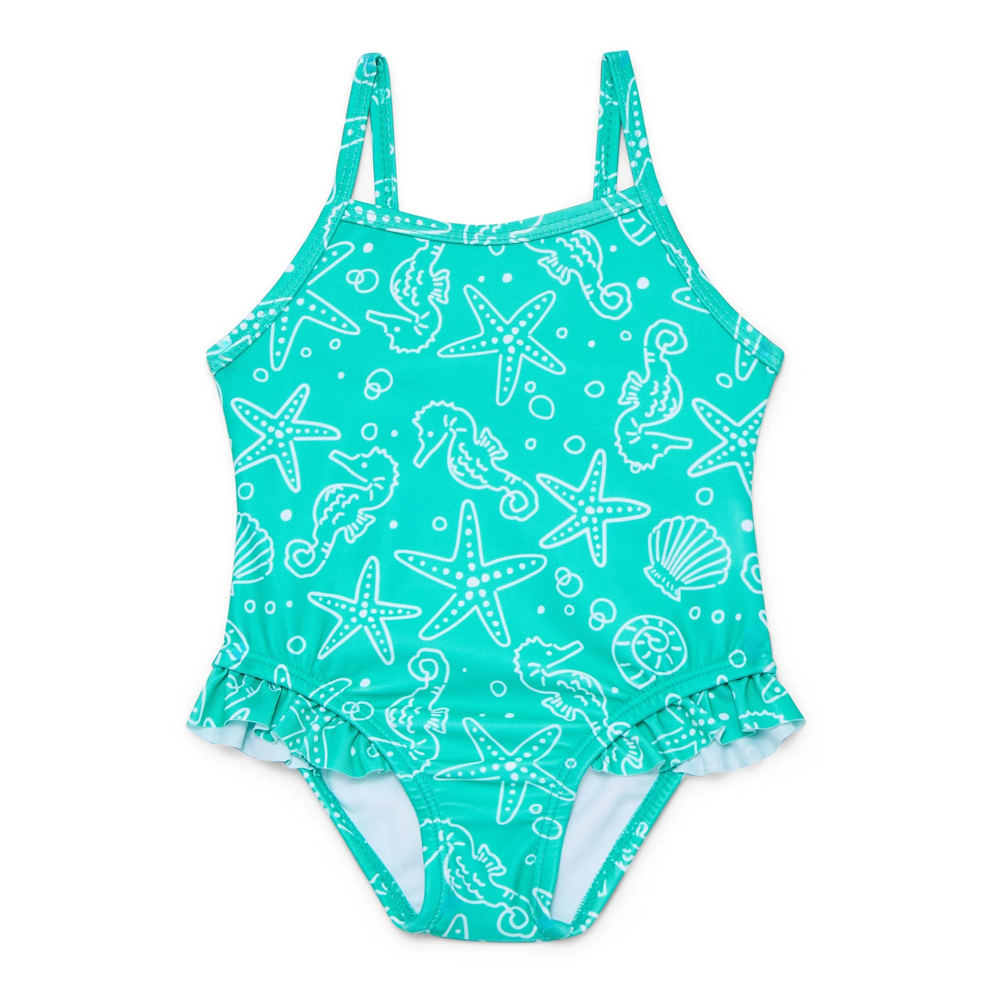 Wonder Nation Baby and Toddler Girl One- Piece Swimsuit, Sizes 12M-5T | Walmart (US)