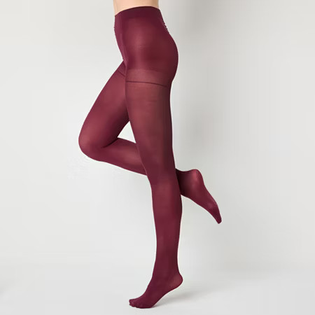 Mixit Opaque Tights, Small, Red | JCPenney
