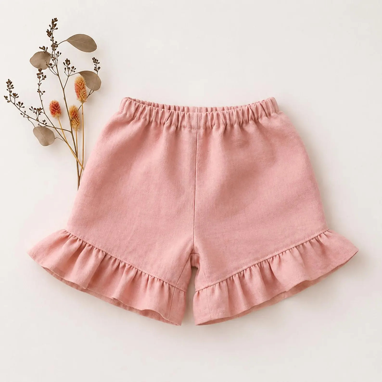 Cora Ruffled Hem Shorts PDF Sewing Pattern | Modest Length Girls' Long Shorts | Baby & Toddler Sh... | Etsy (Global)