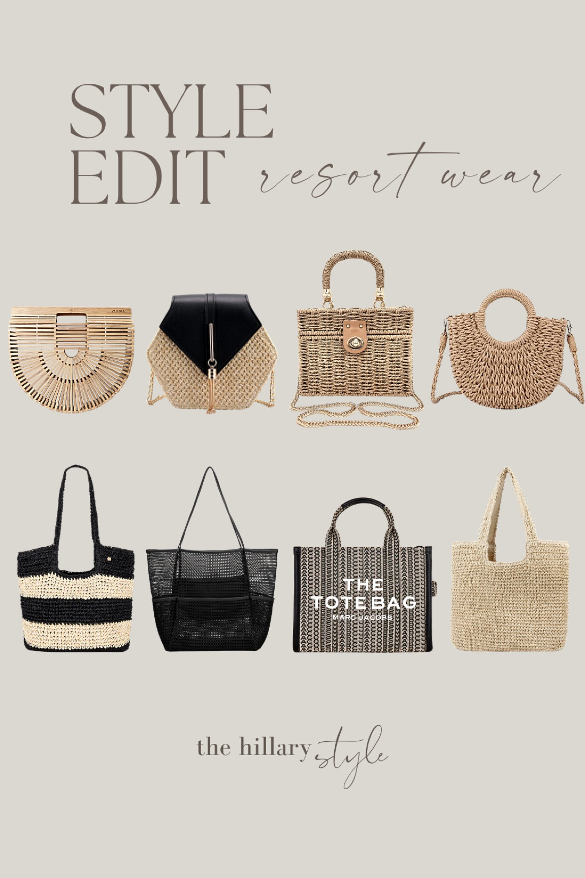 The Style Edit: Resort Wear 

Purses & Totes! 

Purse, Woven Bag, Tote, Beach Tote, The Tote Bag, Beach Bag, Handbag, Woven Purse, Look for Less, Revolve, Revolve Bag, Amazon, Amazon Fashion, Amazon Handbags, Amazon Accessories, Vacation, Vacation Fashion, Spring Fashion, Black and White, Designer Look, Resort Fashion, Resort Looks, Marc Jacobs

#LTKstyletip #LTKFind #LTKtravel