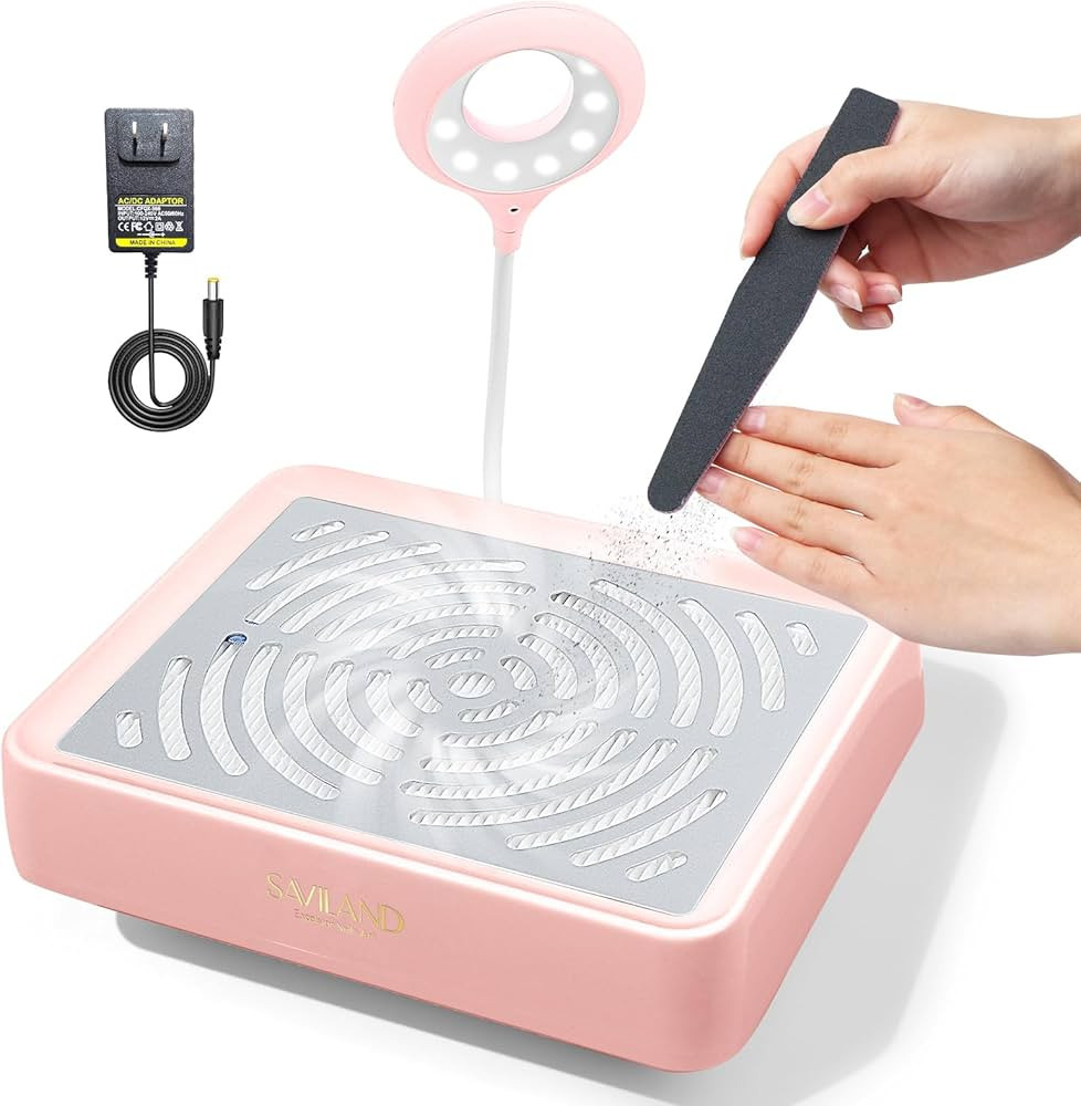 SAVILAND Nail Dust Collector with Lamp – Powerful Nail Vacuum Fan 40W Dust Collector Extractor ... | Amazon (US)