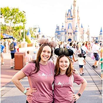 Magical Shirt for Women Magic Kingdom Tshirt Family Vacation Tee Castle Graphic Short Sleeve Tops | Amazon (US)