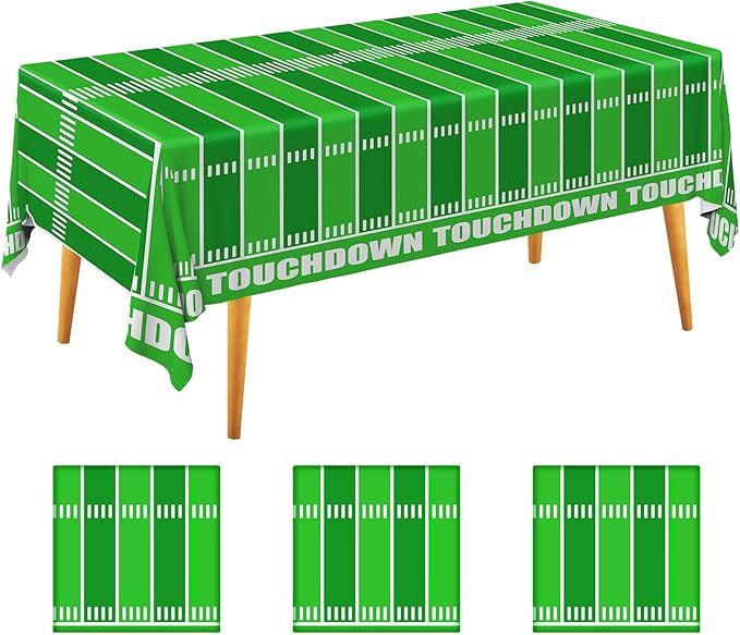 Gatherfun Football Theme Party Disposable Tablecloth Plastic Touchdown Table Cover for Birthday P... | Amazon (US)