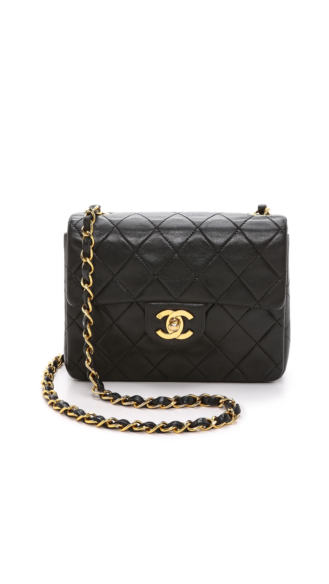 What Goes Around Comes Around Chanel Mini Flap Bag (Previously Owned) - Black | Shopbop