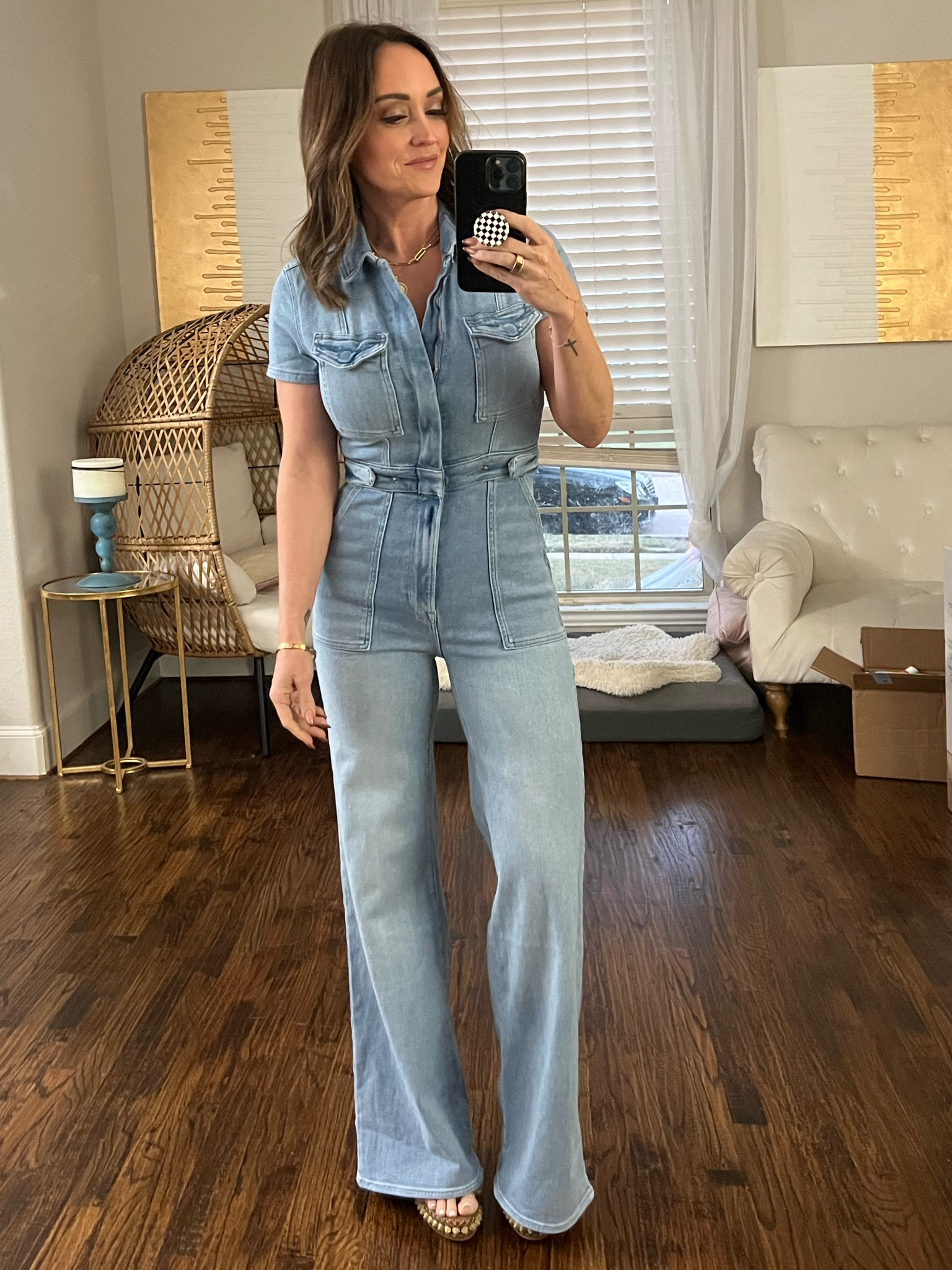Denim jumpsuit always a win for last minute look 

#LTKover40 #LTKshoecrush #LTKstyletip