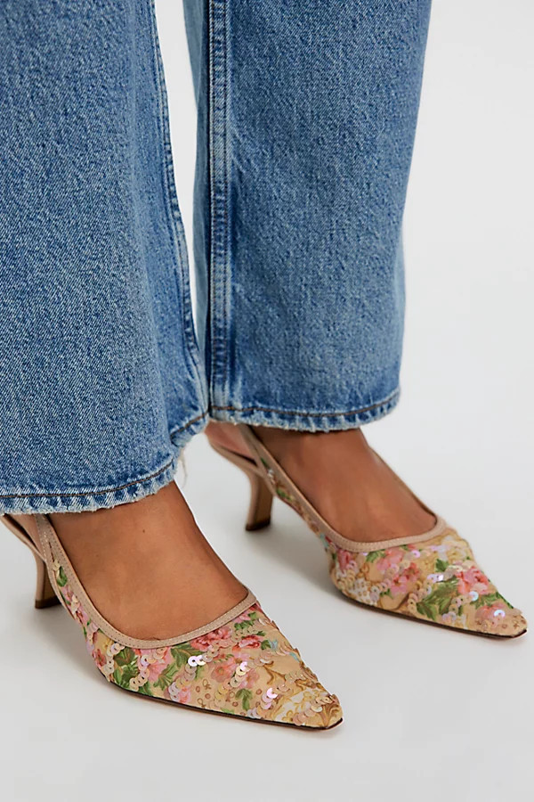 Bianca Mesh Sling Heels | Free People (Global - UK&FR Excluded)
