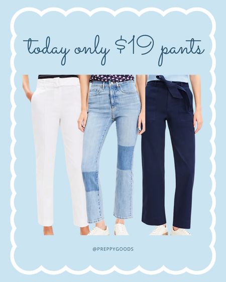Loft is running a $19 pant sale today and these cute finds are on major deal! 

Work Pants | Summer Jeans | Summer Pants 

#LTKSaleAlert #LTKMidsize