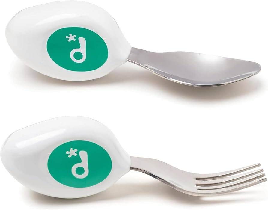 doddl Toddler Utensils, Ergonomic Fork and Spoon Set for Self Feeding, Stainless Steel Silverware... | Amazon (US)