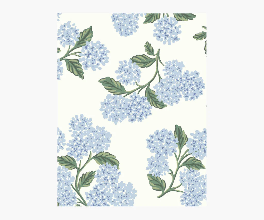 Hydrangea Wallpaper Sample - Blue & White | Rifle Paper Co.
