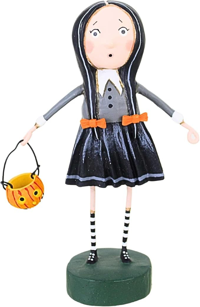 Lori Mitchell Little Goth Girl, 5.75'', Polyresin, Halloween Pumpkin, Holiday Figurines, 14475, B... | Amazon (US)