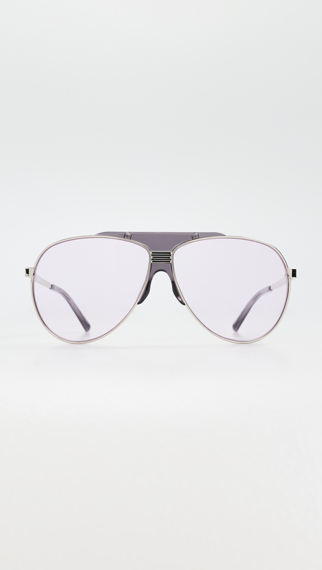 The Attico Amelia Sunglasses White Gold/Silver One Size | Shopbop