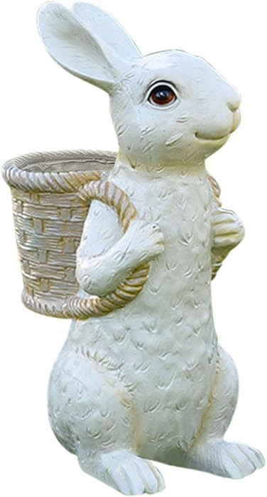 Whimsical Bunny Flowerpot for Garden and Home Decor, White | Amazon (US)