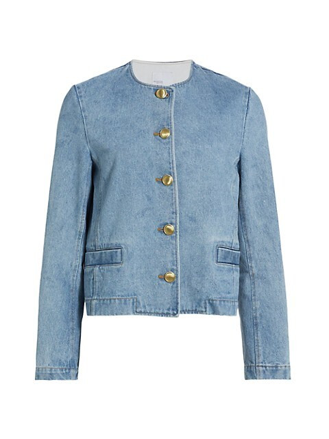 Rosetta Getty Denim Crewneck Jacket | Saks Fifth Avenue