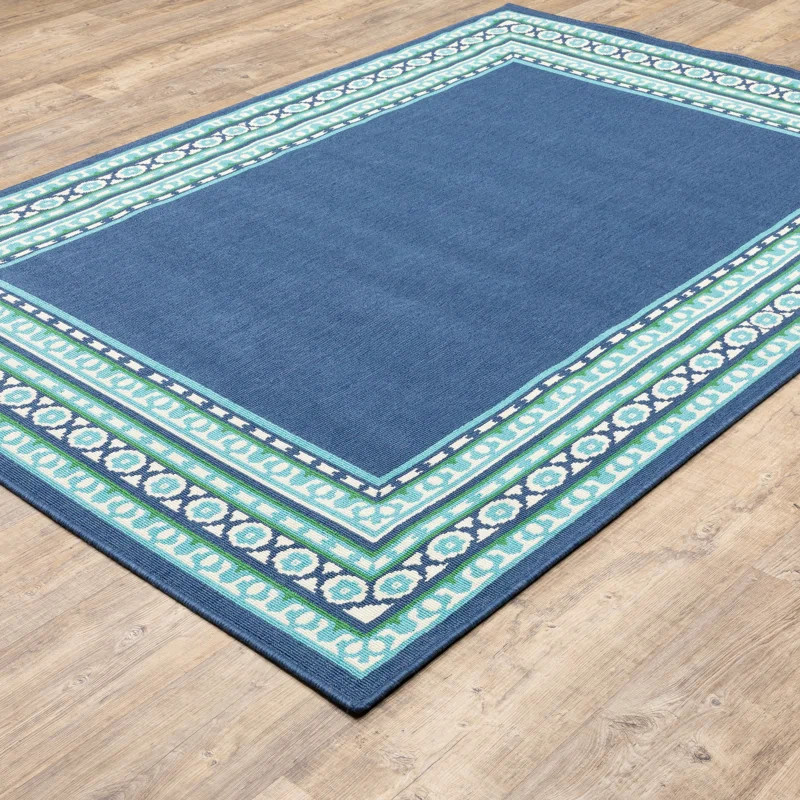 Lark Manor™ Deltana Teal/Blue/Green/White Indoor / Outdoor Area Rug "& Reviews" | Wayfair | Wayfair North America