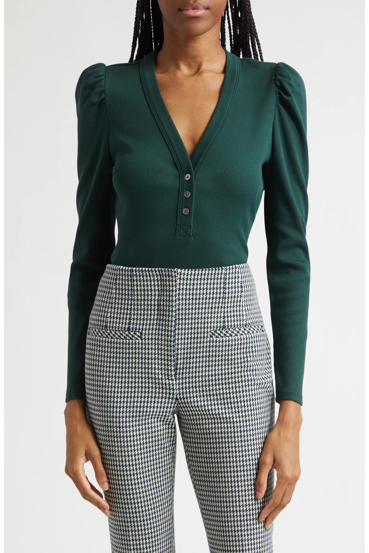 Dekalb Rib Puff Shoulder Henley (Women) | Nordstrom | Nordstrom