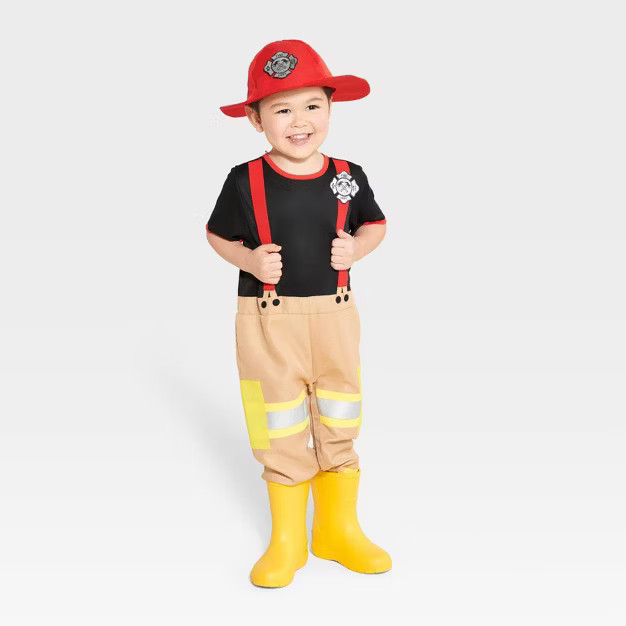 Toddler Fire Fighter Halloween Costume Jumpsuit with Hat - Hyde & EEK! Boutique™ | Target