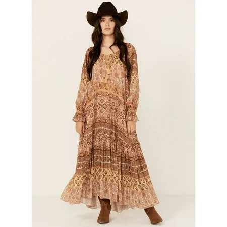 Spell Women s Lovers Beack Border Print Maxi Dress Mauve Small US | Walmart (US)