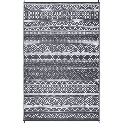 9'x12' Grey/White Outdoor Modern Large Area Rugs for Camping RV Patio Plastic Straw Rug for Garden Backyard Reversible Picnic Mat | Target